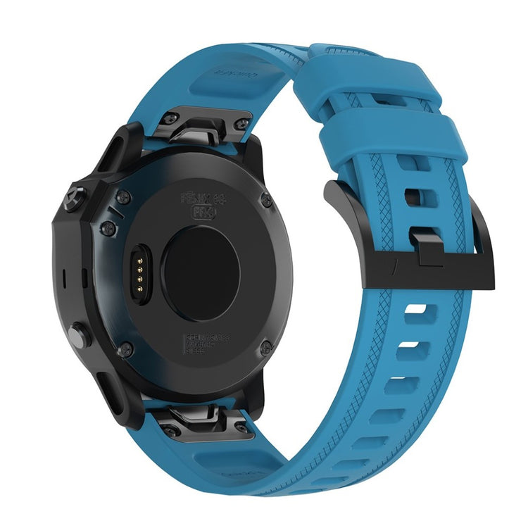 Smuk Garmin Fenix 6S Silikone Rem - Blå#serie_8