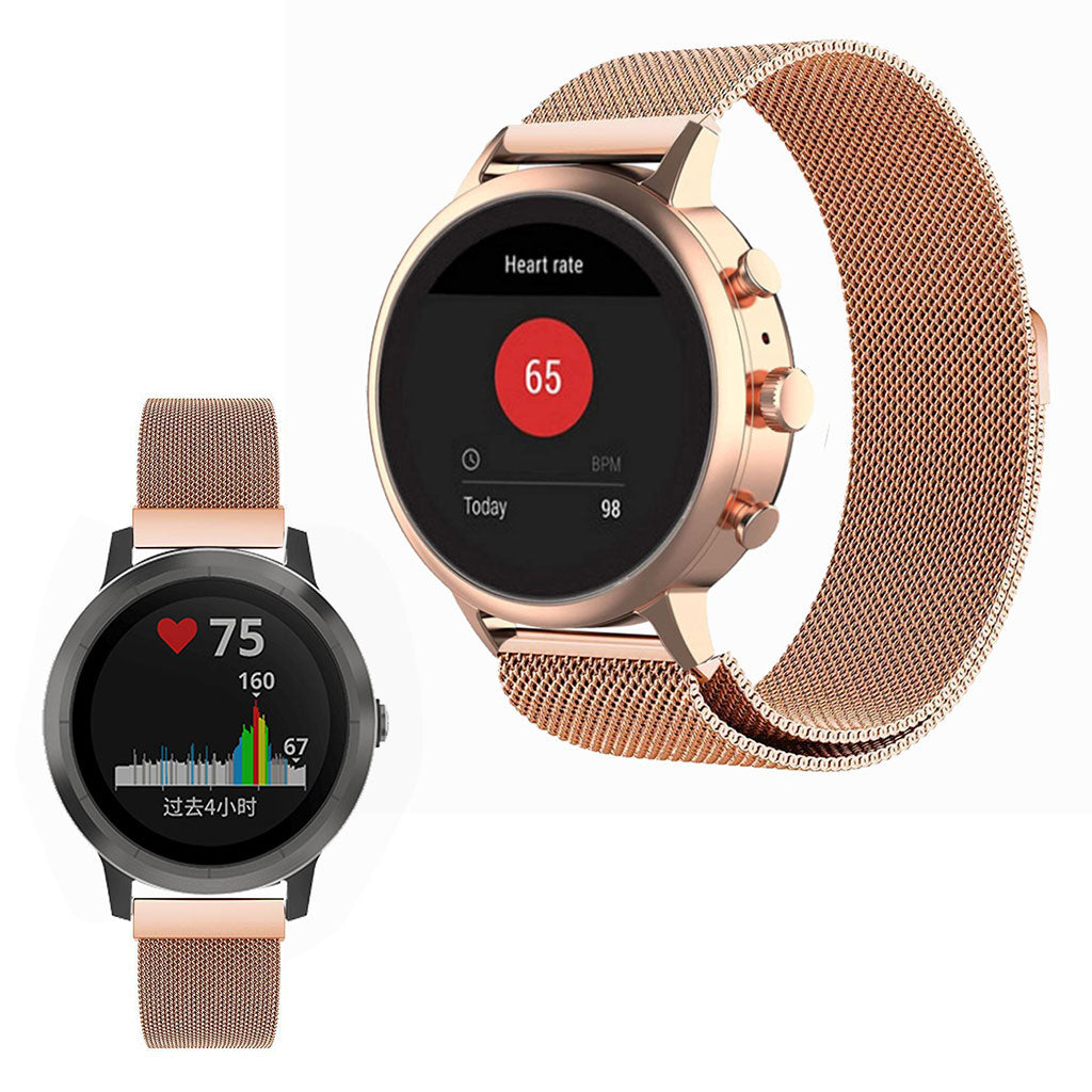 Helt vildt hårdfør Garmin Vivoactive 4S Metal Rem - Pink#serie_4