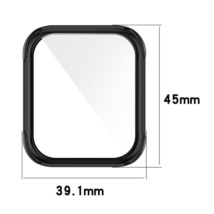Fed Oppo Watch 2 (42mm) Cover med Skærmbeskytter i Plastik og Hærdet Glas - Sort#serie_1