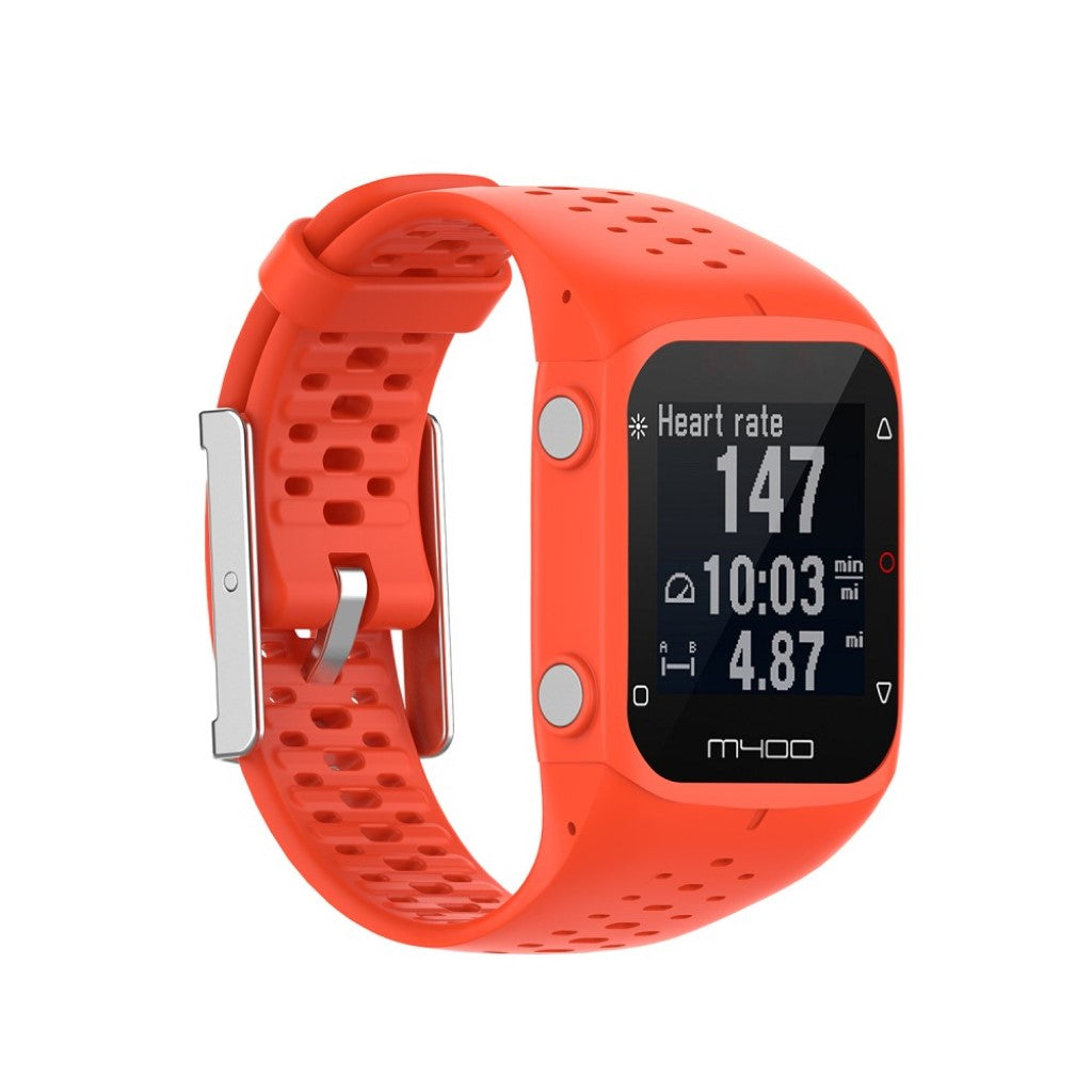 Elegant Polar M400 Silikone Rem - Orange#serie_3