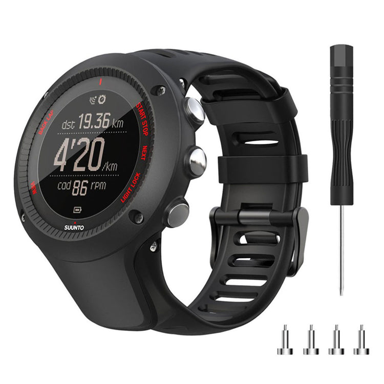 Super cool Suunto Ambit2 Silikone Rem - Sort#serie_1