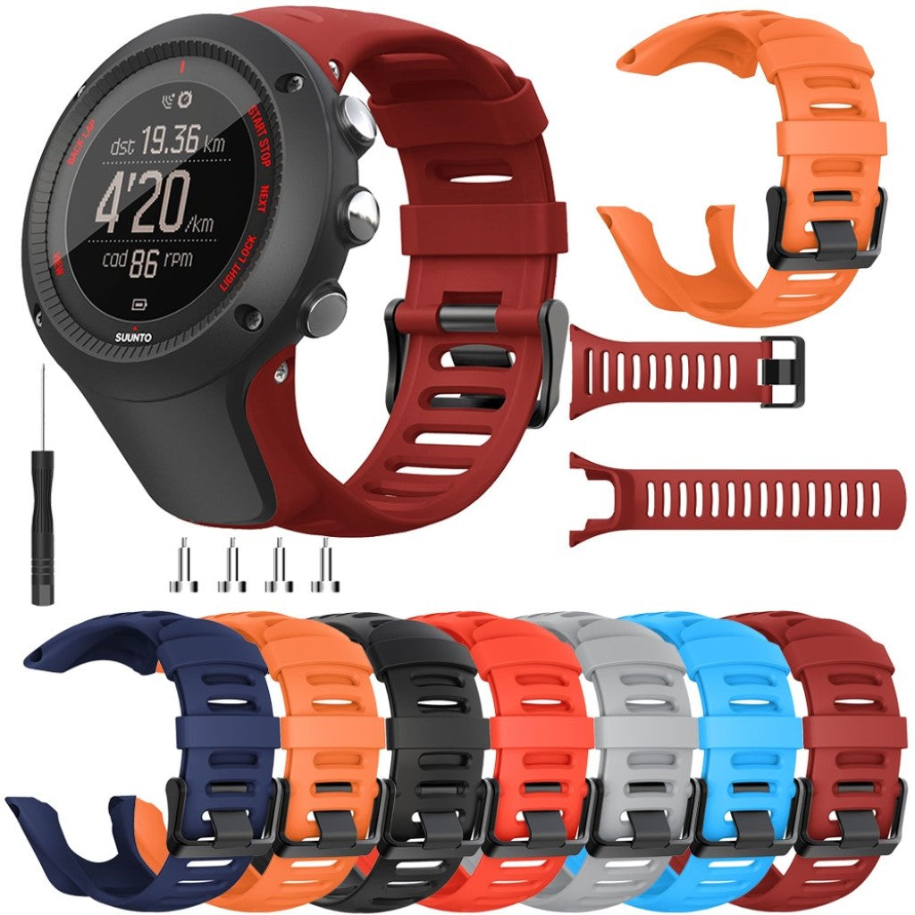 Super cool Suunto Ambit2 Silikone Rem - Rød#serie_3