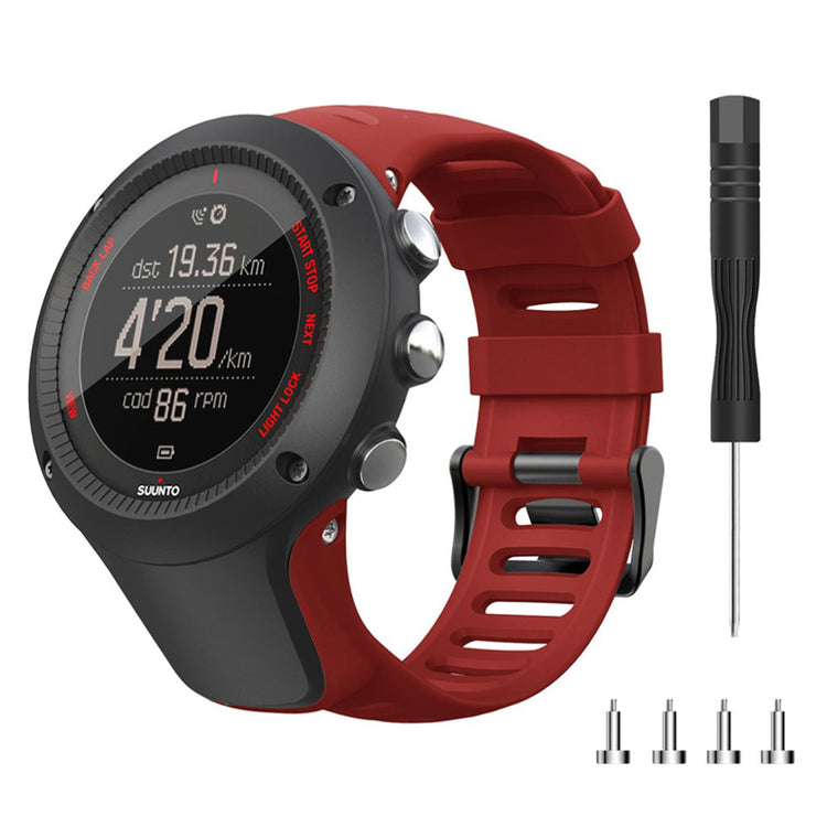 Super cool Suunto Ambit2 Silikone Rem - Rød#serie_3