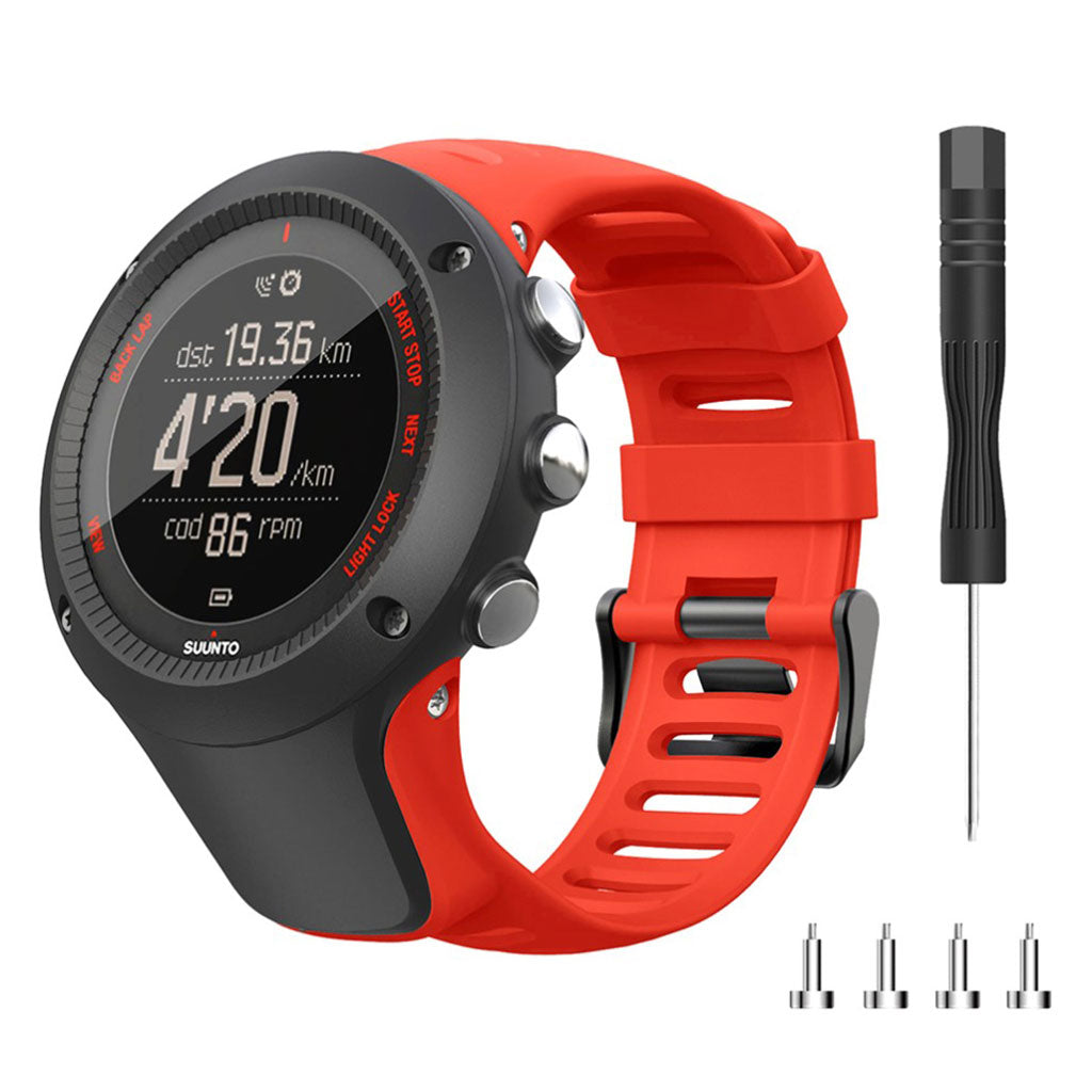 Super cool Suunto Ambit2 Silikone Rem - Rød#serie_4