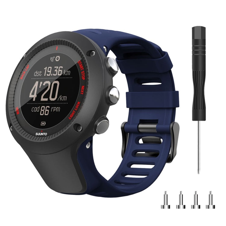 Super cool Suunto Ambit2 Silikone Rem - Blå#serie_7