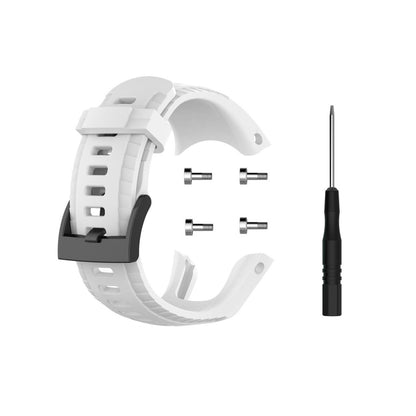 Meget slidstærk Suunto 5 Silikone Rem - Hvid#serie_2