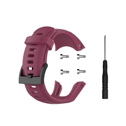 Meget slidstærk Suunto 5 Silikone Rem - Rød#serie_3