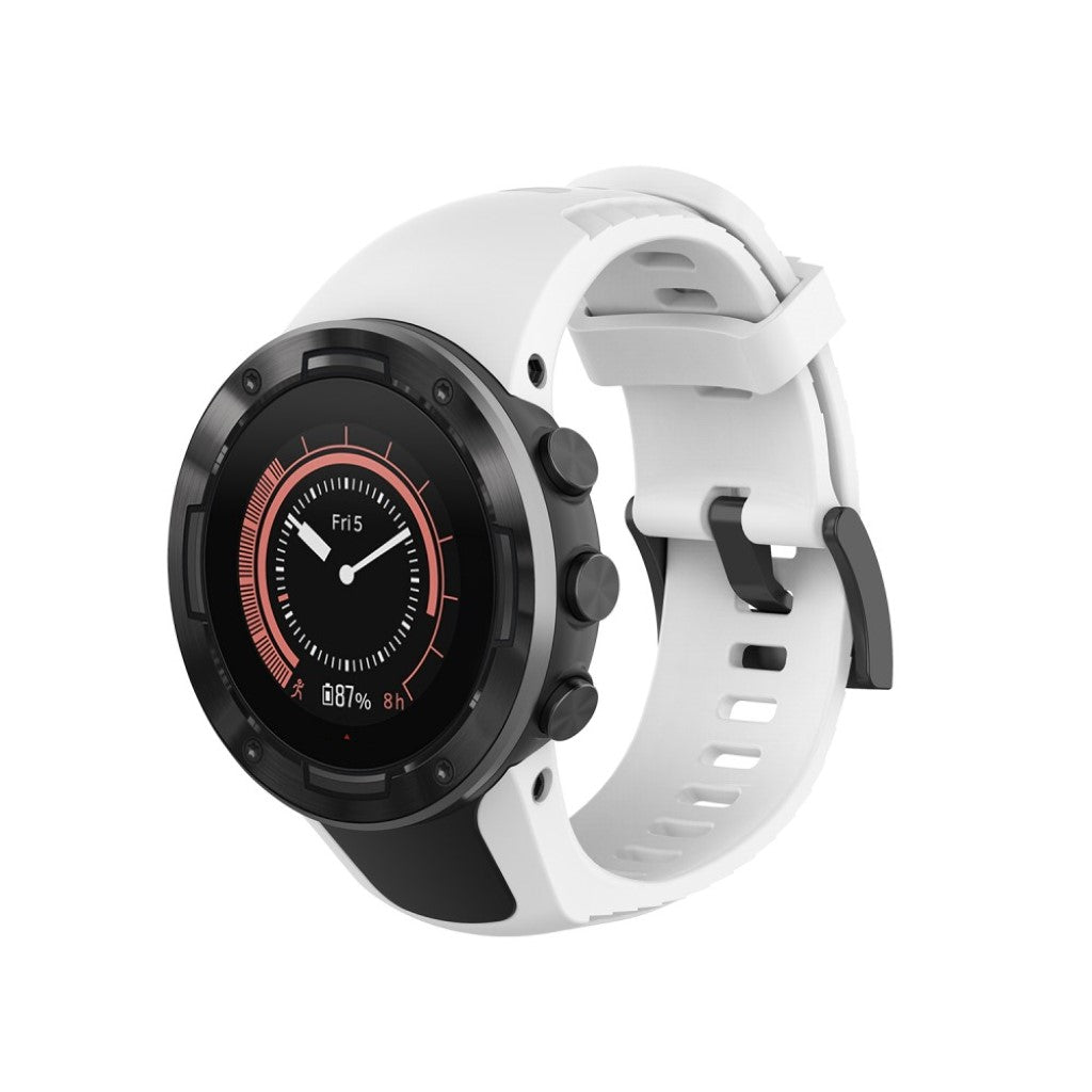 Vildt cool Suunto 5 Silikone Rem - Hvid#serie_2