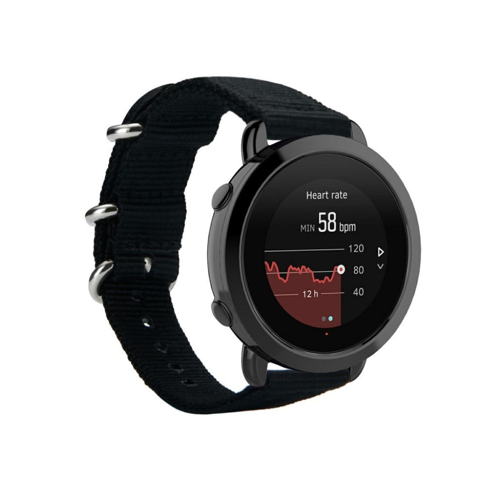 Super nydelig Suunto 3 Nylon Rem - Sort#serie_1