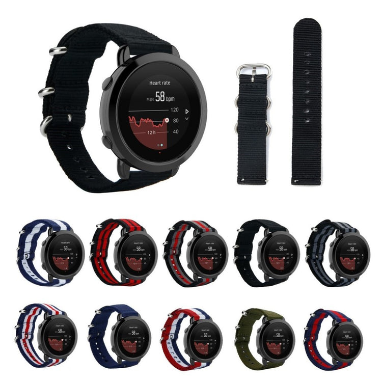 Super nydelig Suunto 3 Nylon Rem - Sort#serie_1