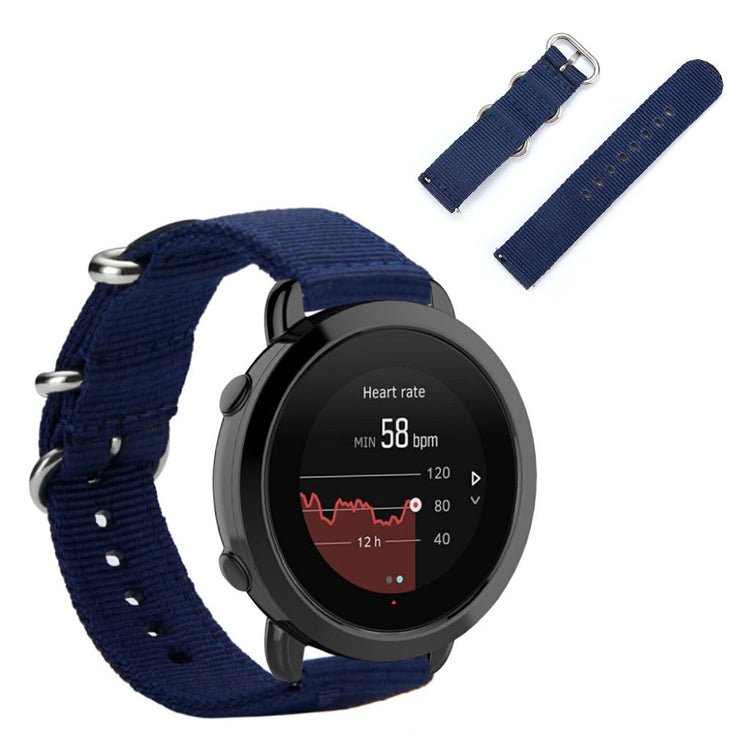 Super nydelig Suunto 3 Nylon Rem - Blå#serie_10