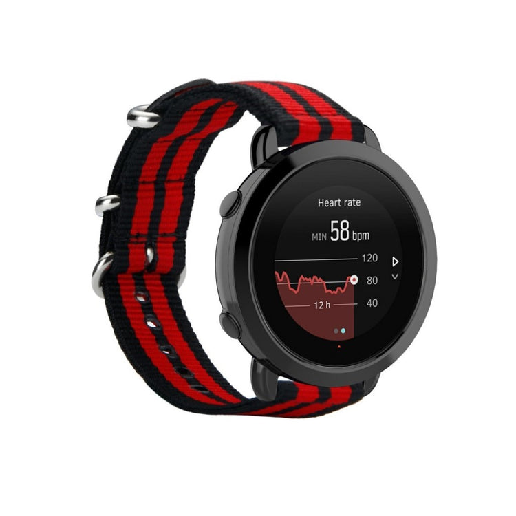 Super nydelig Suunto 3 Nylon Rem - Rød#serie_2