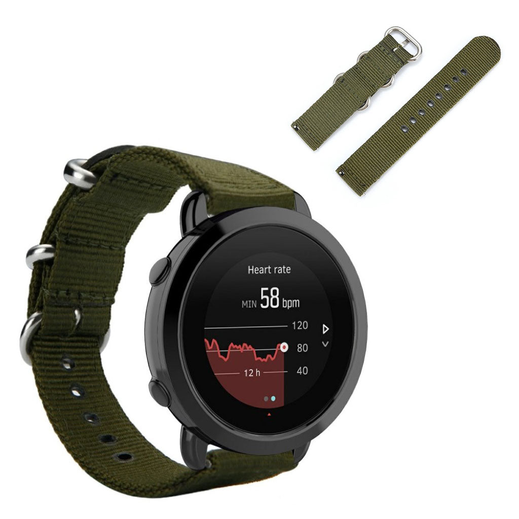 Super nydelig Suunto 3 Nylon Rem - Grøn#serie_5