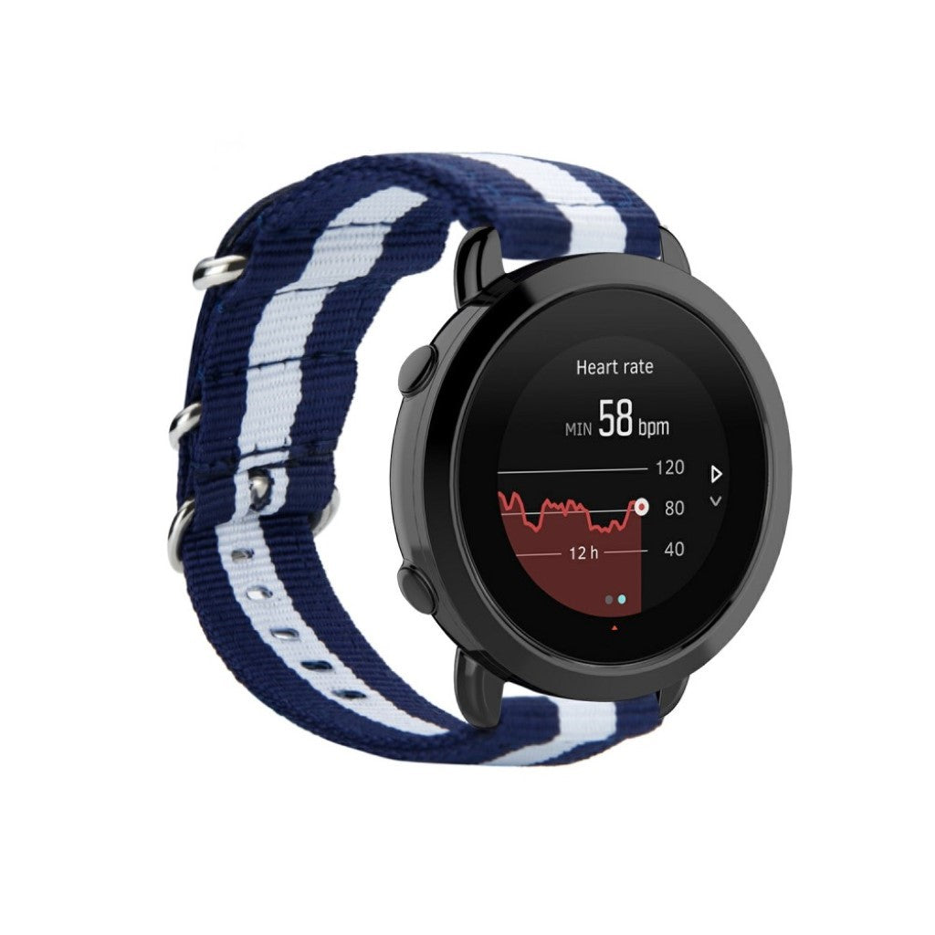 Super nydelig Suunto 3 Nylon Rem - Blå#serie_8