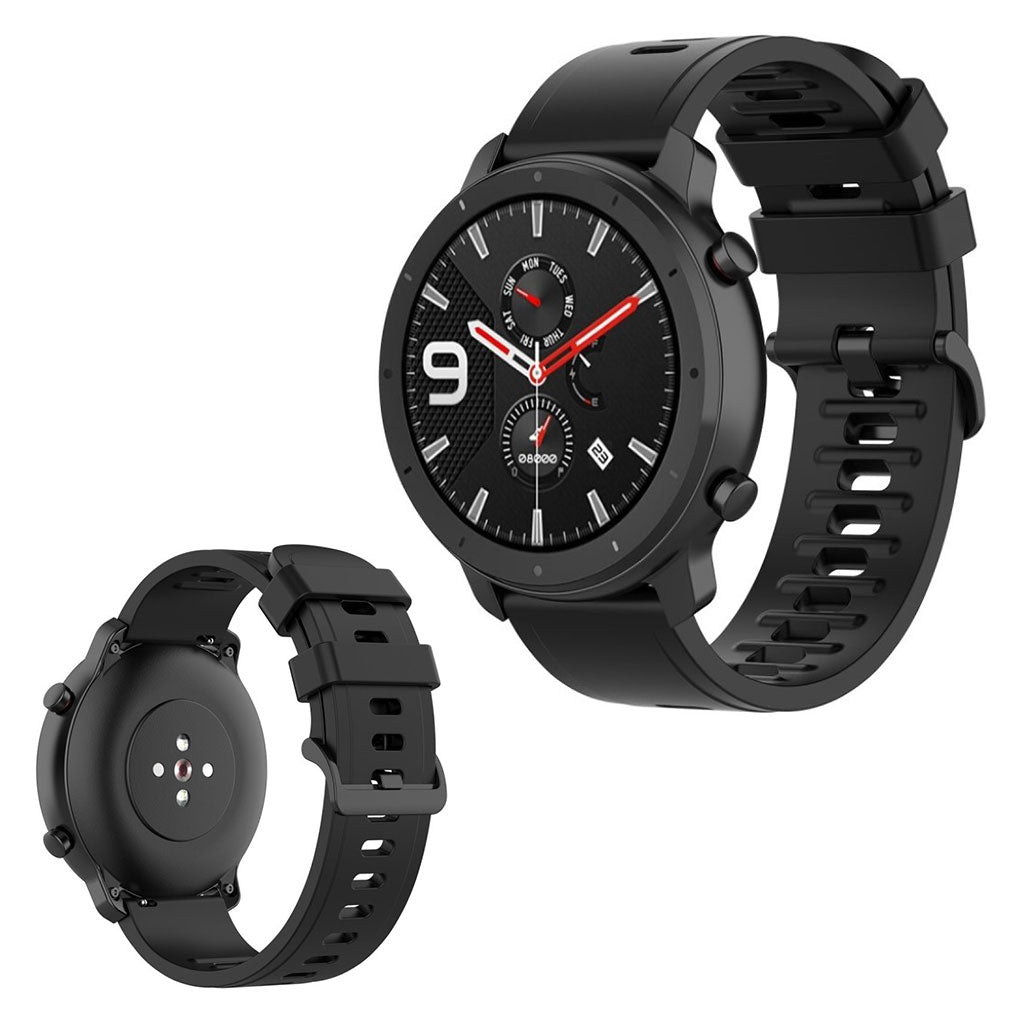 Vildt godt Amazfit GTR 47mm Silikone Rem - Sort#serie_1