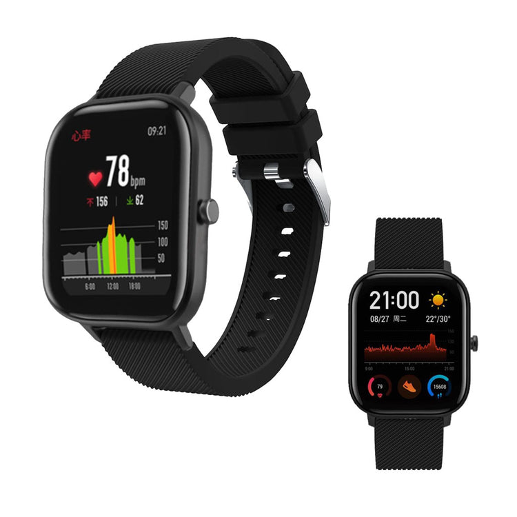 Super cool Amazfit Youth Silikone Rem - Sort#serie_1