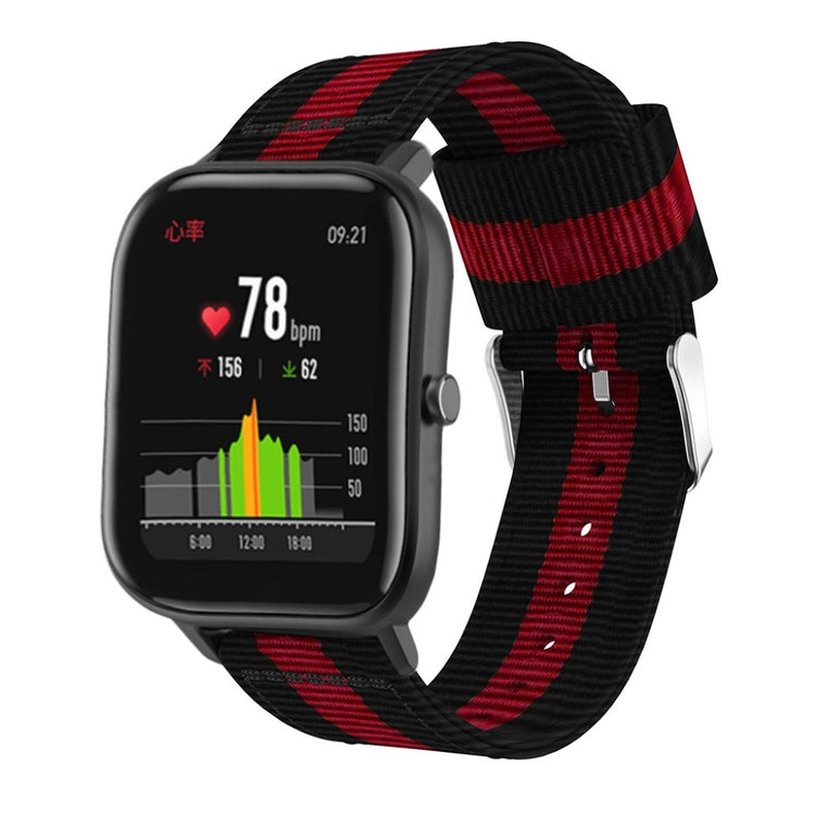 Super nydelig Amazfit GTS Nylon Rem - Rød#serie_1