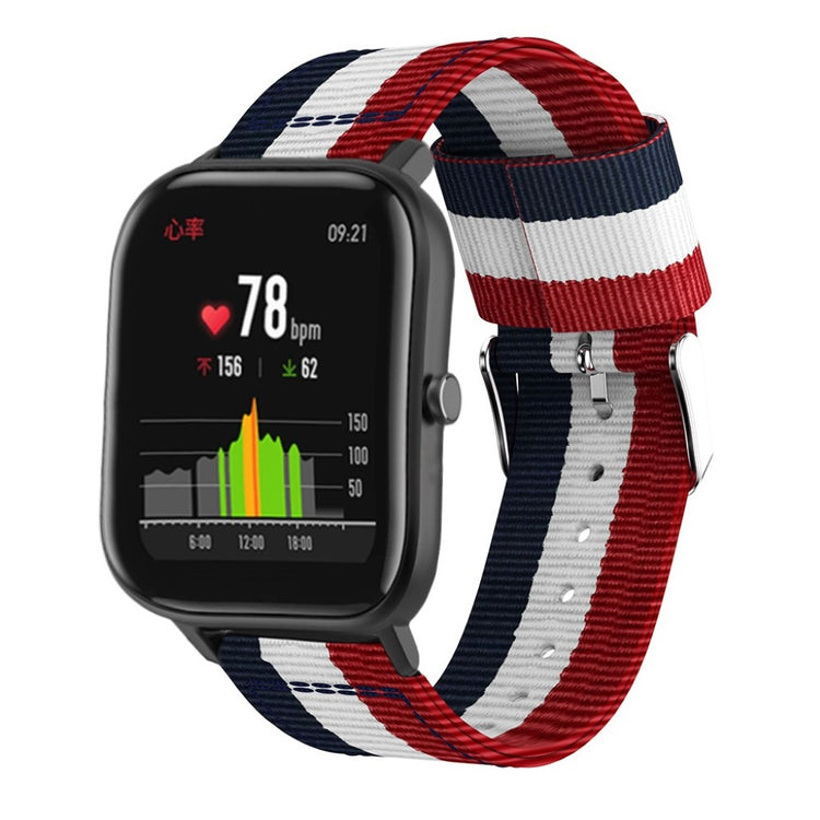 Super nydelig Amazfit GTS Nylon Rem - Flerfarvet#serie_2