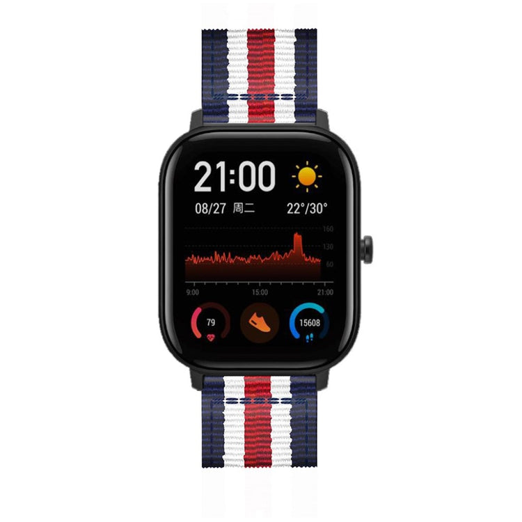 Super nydelig Amazfit GTS Nylon Rem - Flerfarvet#serie_3