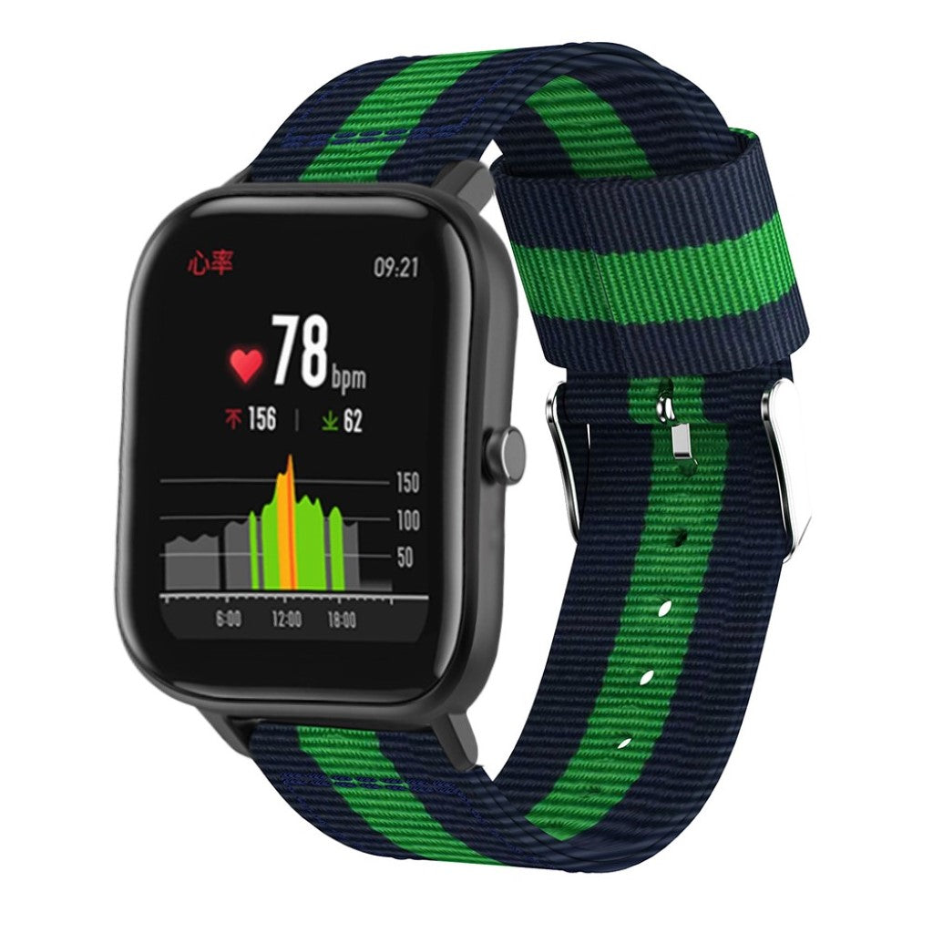 Super nydelig Amazfit GTS Nylon Rem - Blå#serie_4