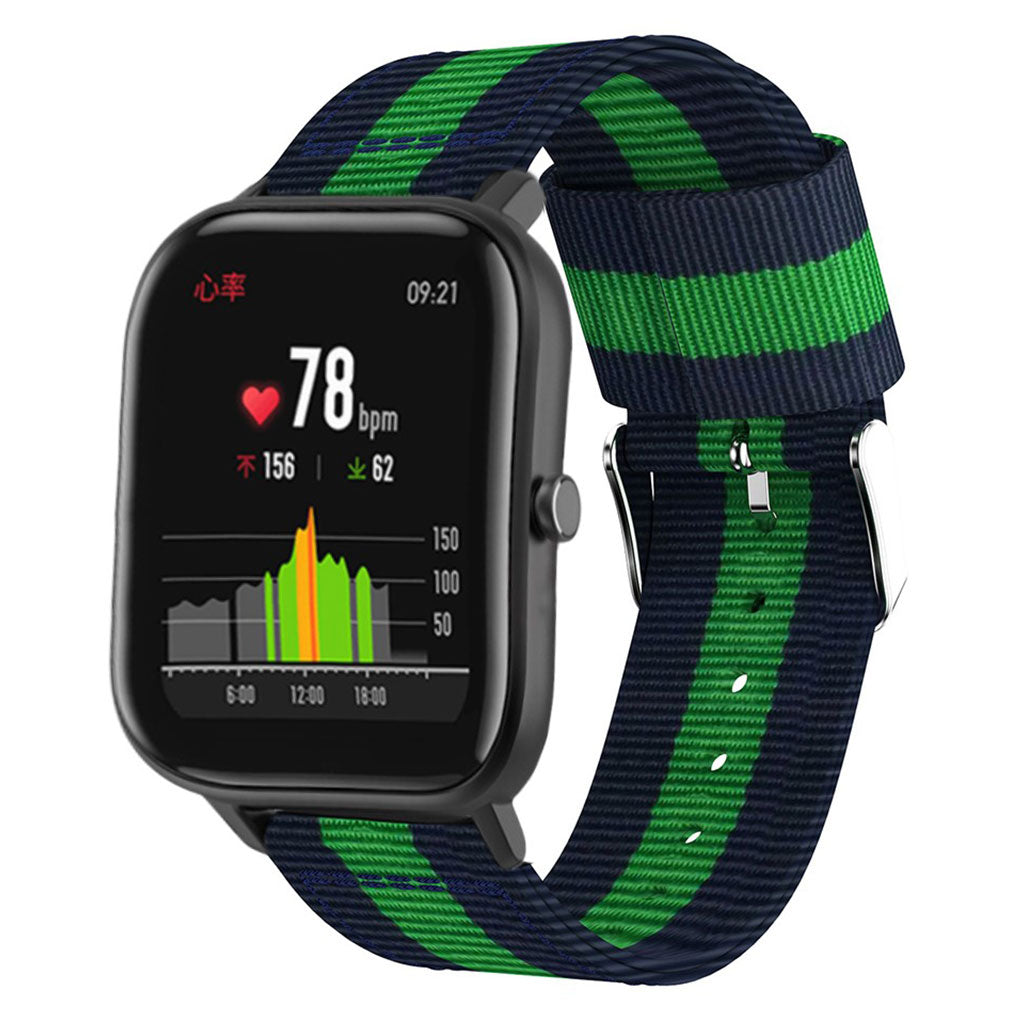 Super nydelig Amazfit GTS Nylon Rem - Blå#serie_4