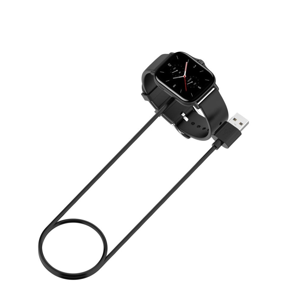 Plastik Universal Amazfit USB Opladningskabel - Sort#serie_1