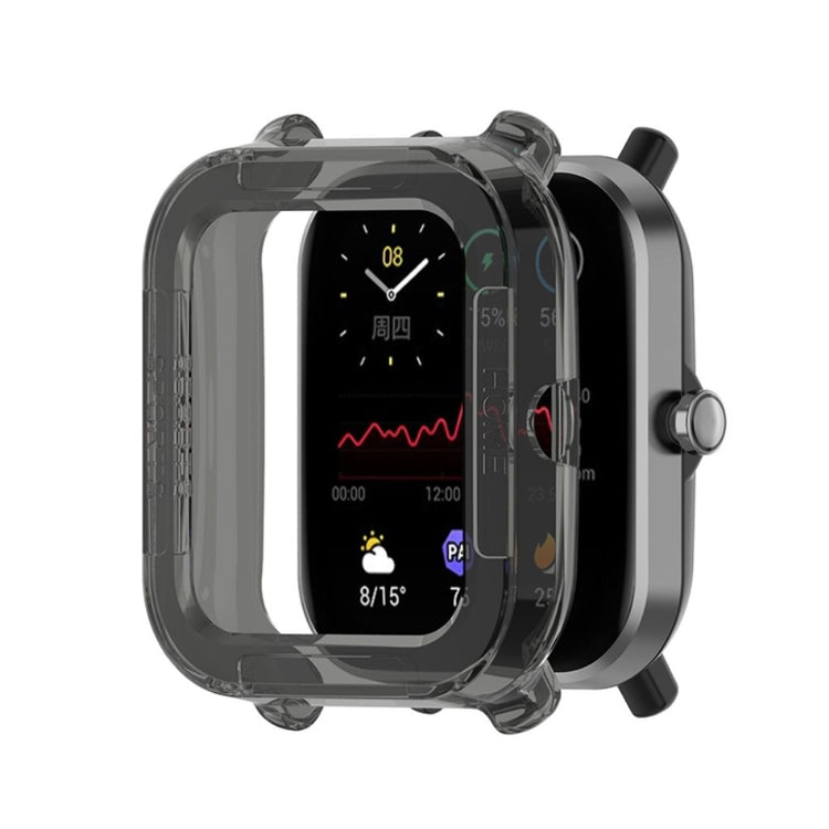 Universal Amazfit Gennemsigtig Silikone Bumper  - Sort#serie_2