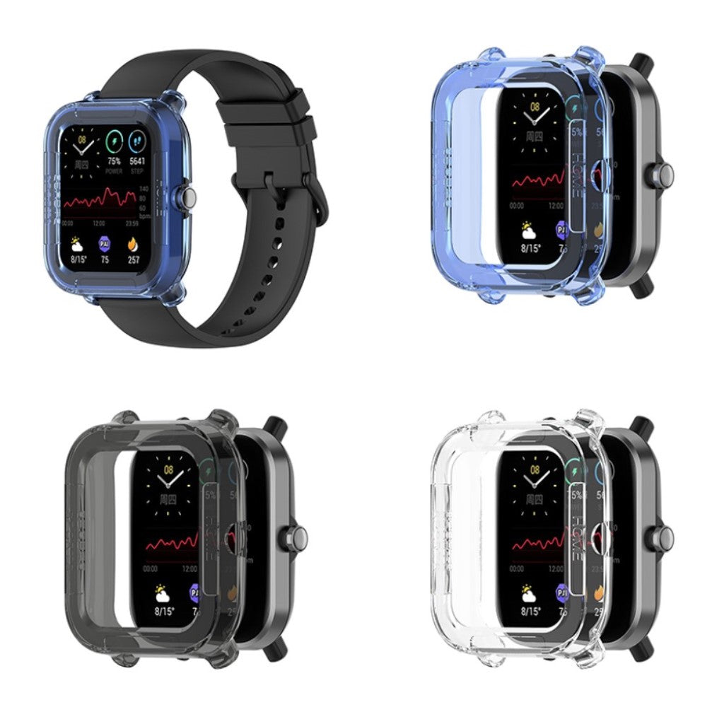 Universal Amazfit Gennemsigtig Silikone Bumper  - Blå#serie_3