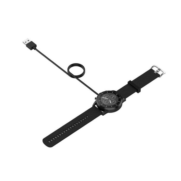 1m Plastik Fossil Hybrid Smartwatch HR USB Opladningskabel - Sort#serie_1