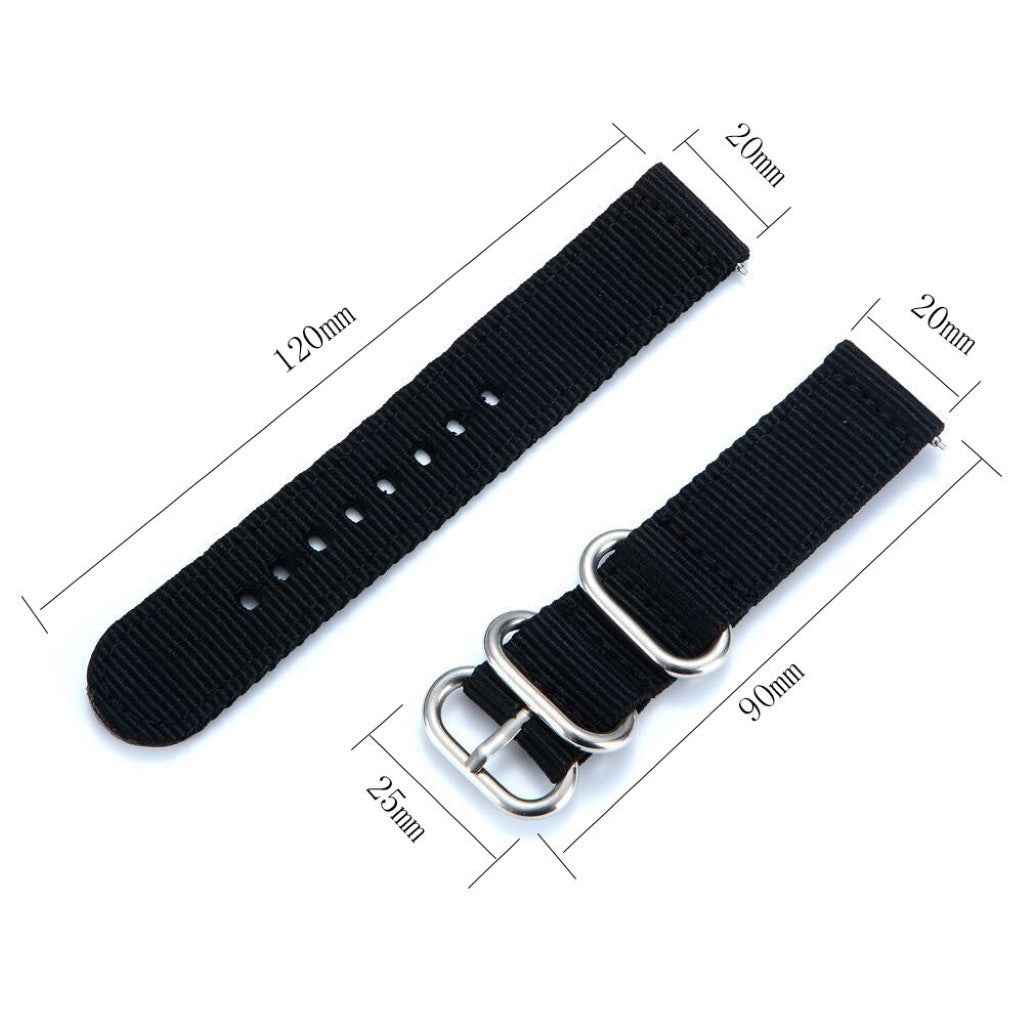 Mega cool Universal Ticwatch Nylon Rem - Sort#serie_1