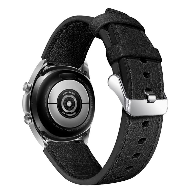 Glimrende TicWatch GTX / Ticwatch Pro Ægte læder Rem - Sort#serie_5