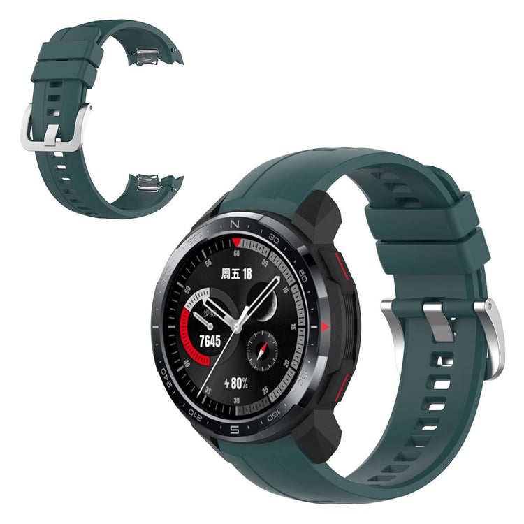 Holdbart Honor Watch GS Pro Silikone Rem - Grøn#serie_8
