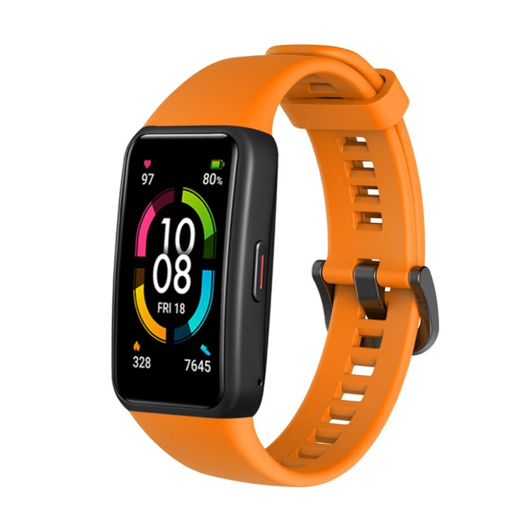 Mega nydelig Honor Band 6 Silikone Rem - Orange#serie_7