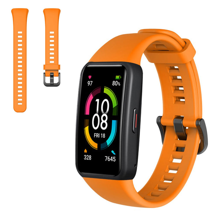 Mega nydelig Honor Band 6 Silikone Rem - Orange#serie_7