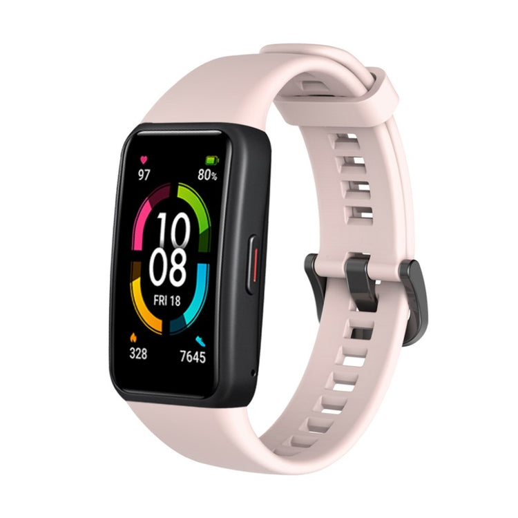 Mega nydelig Honor Band 6 Silikone Rem - Pink#serie_8