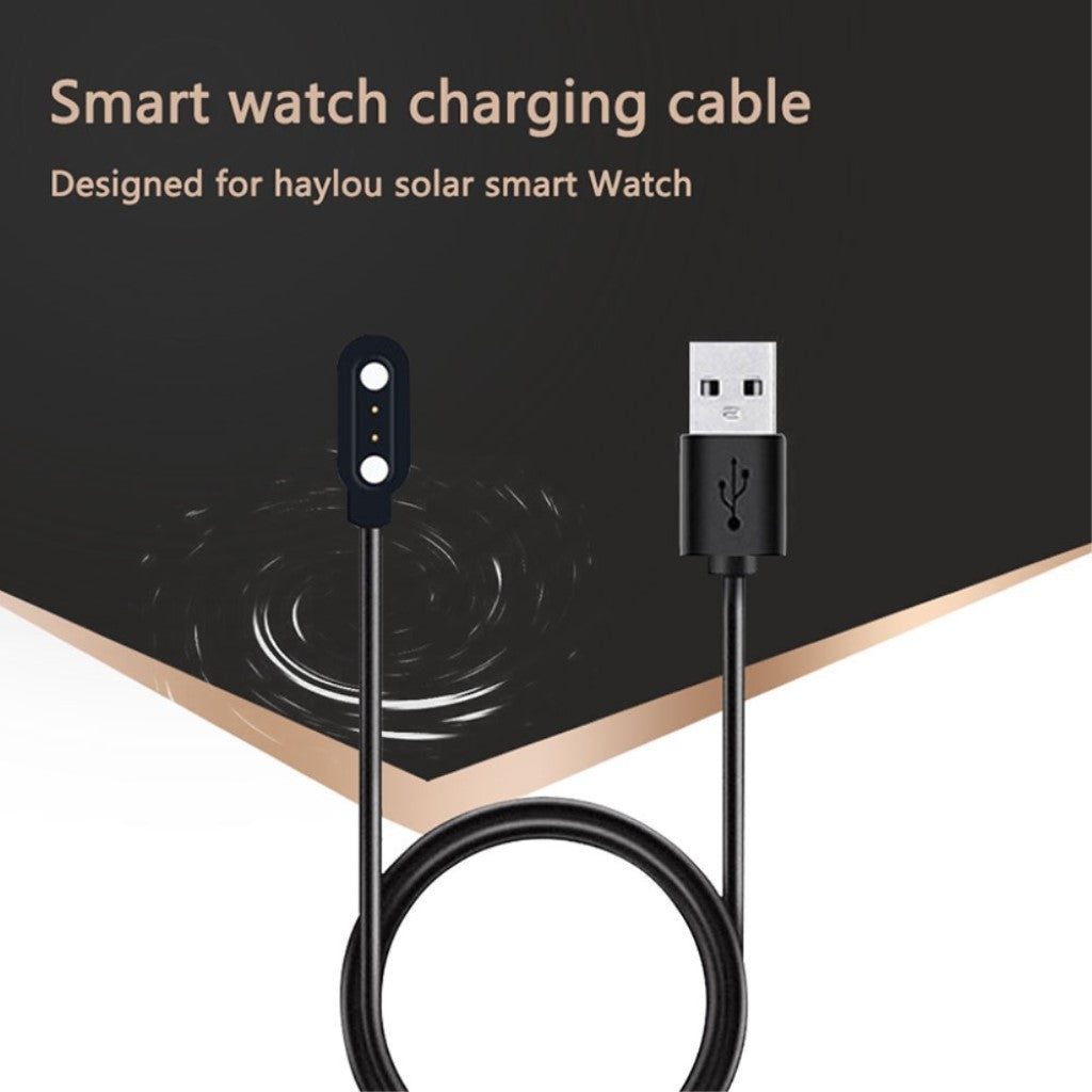 Haylou SmartWatch / Haylou Solar USB Ladestation - Sort#serie_2