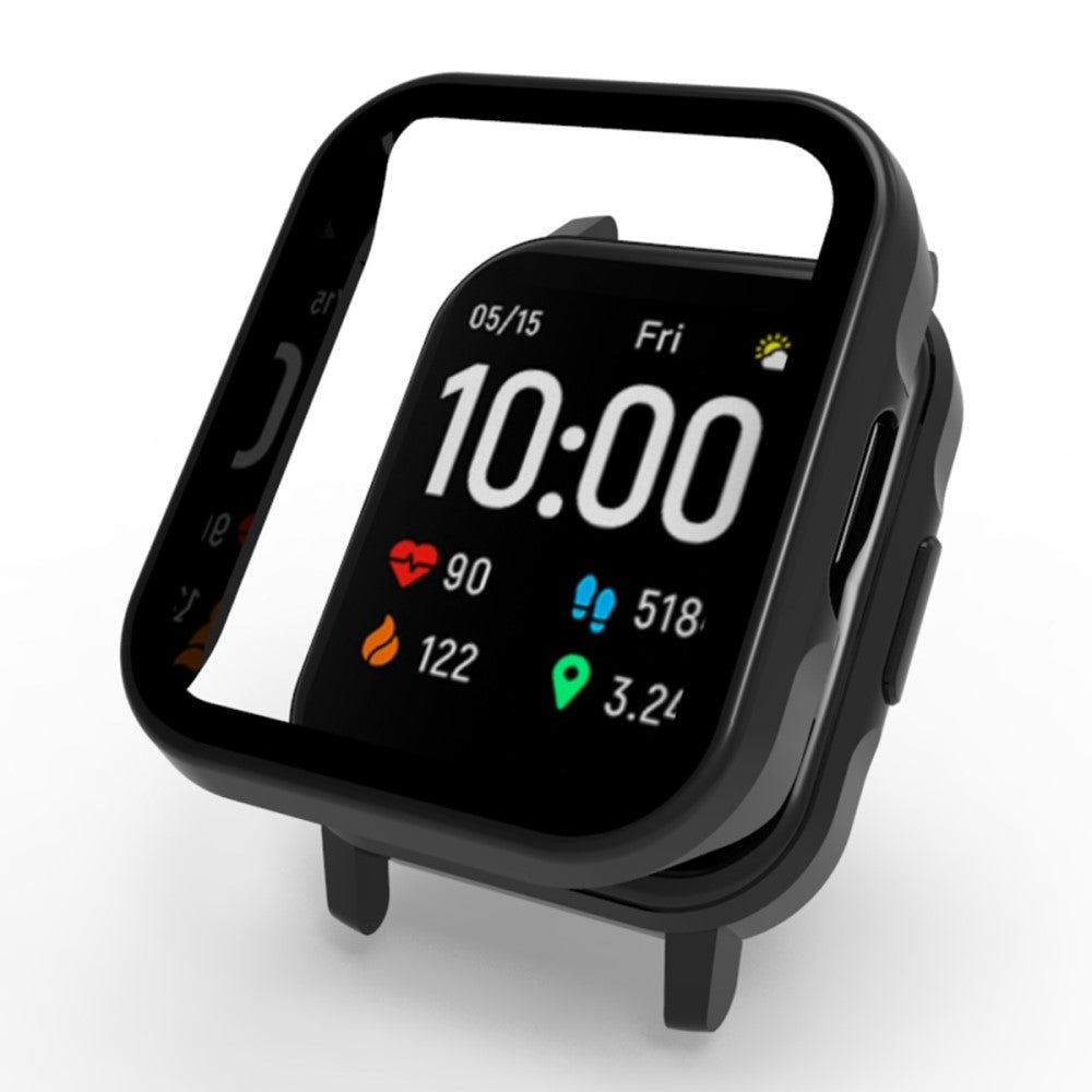 Vildt Flot Haylou SmartWatch LS02 Cover med Skærmbeskytter i Plastik og Hærdet Glas - Grøn#serie_4